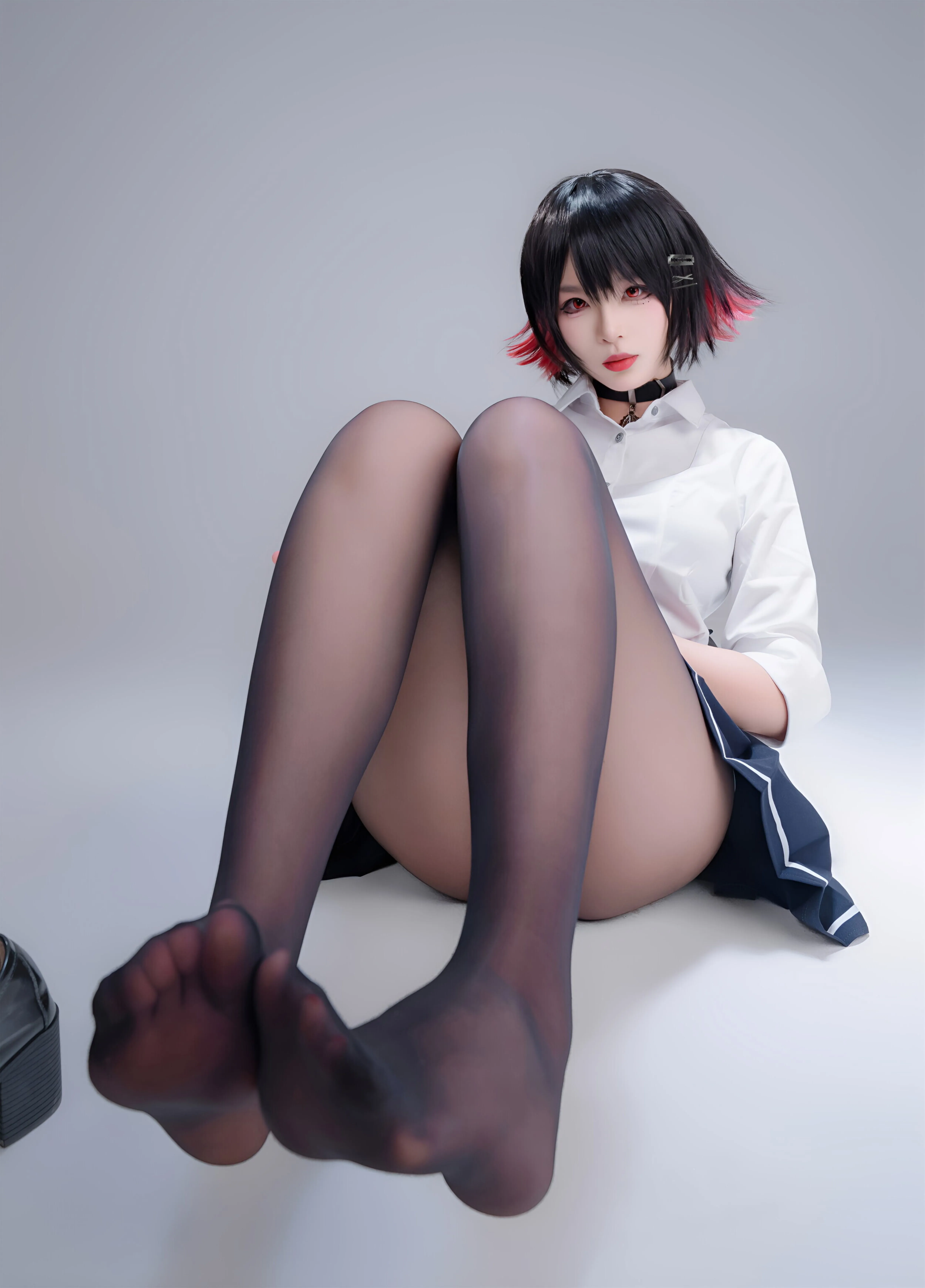 图片[3]-[COSPLAY/带视频] 轩萧学姐 – 鲨鱼妹爱莲乔 JK [100p 1v] [500M]-嘤嘤怪之家