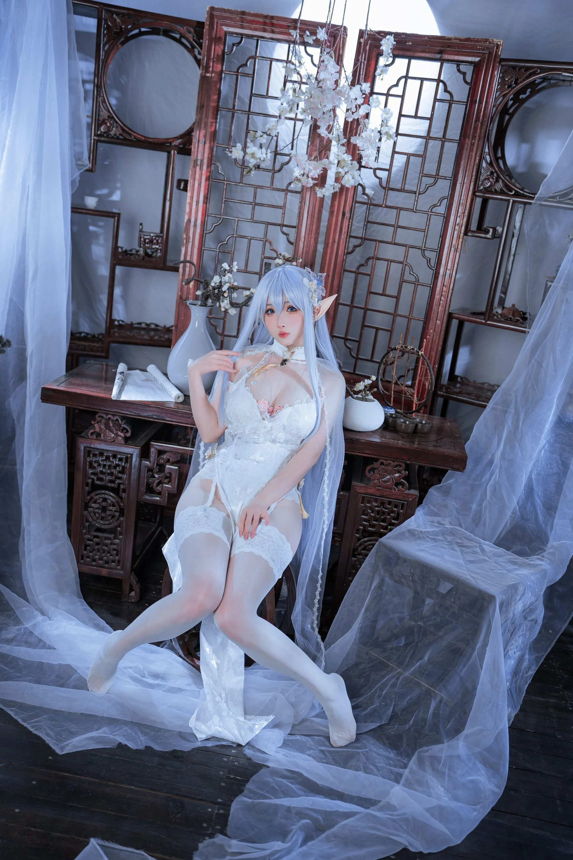 图片[4]-[COSPLAY/带视频] rioko凉凉子 Vol.129 阿尔比恩旗袍[43P 11V] [900M]-嘤嘤怪之家